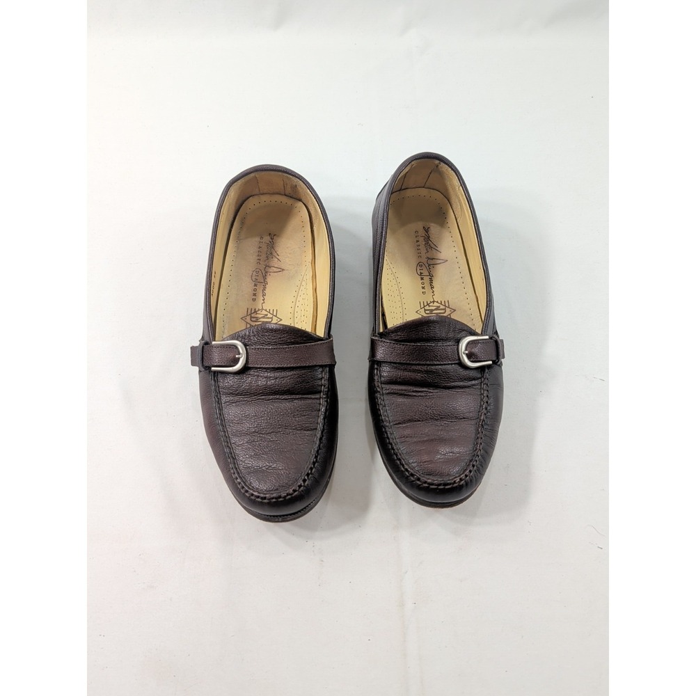Martin Dingman Brown‎ Leather  Men's 9 Hand Made in Mexico Country Porch Loafer